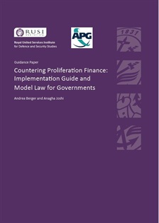 Guidance Paper and Model Legal Provisions for combating PF - RUSI supported by UFA